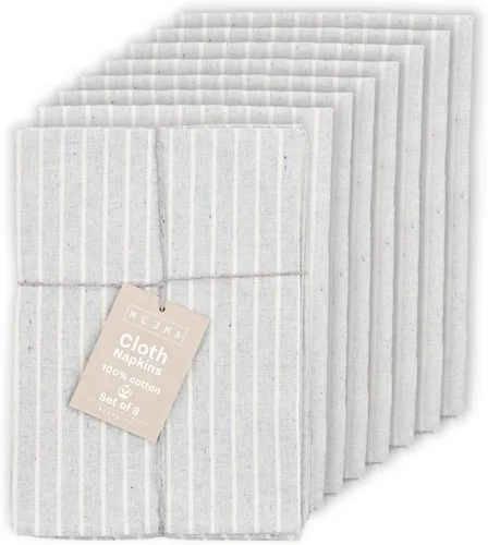Miniatura 12 de MEEMA Servilletas de tela Servilletas de tela de algodón lavables hechas de materiales reciclados Juego de regalo de mesa de cocina 19.5 x