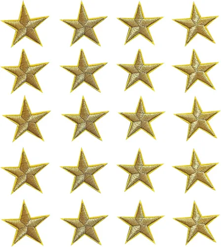 Miniatura 33 de 5 parches para planchar con estrellas negras, parches bordados para ropa, chaquetas, sombreros, mochilas, jeans (3.2 pulgadas)