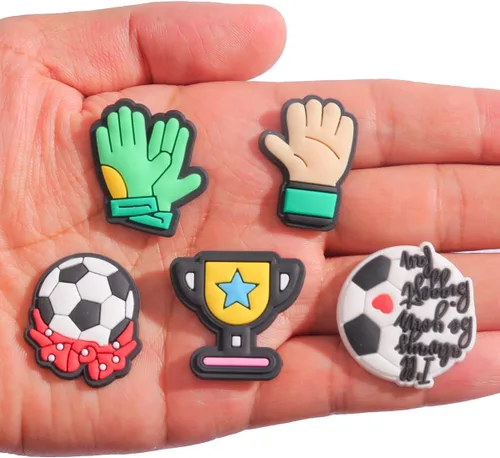 Miniatura 5 de Dijes deportivos para zapatos de cocodrilo, béisbol, sóftbol, fútbol, baloncesto, croc, dijes para niños, niñas, mujeres y hombres