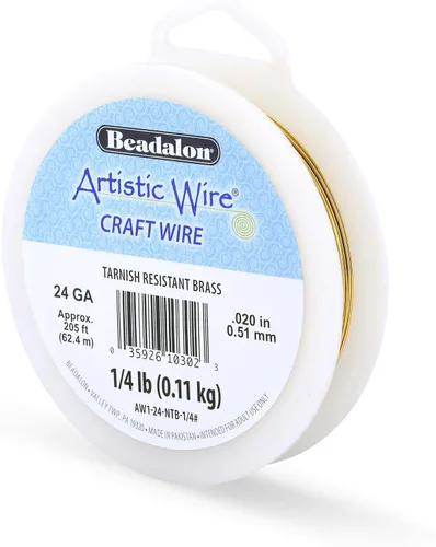 Miniatura 14 de Artistic Wire - Alambre para manualidades (calibre 10, 1,5 m, latón resistente a las manchas)