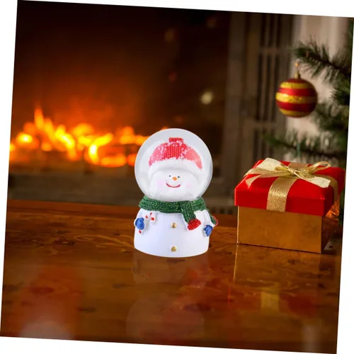 Miniatura 2 de 1 adorno de escritorio con luz LED adorable muñeco de nieve para niños y niñas, suministros de Navidad para mesita de noche y escritorio