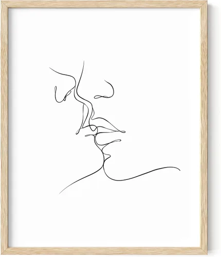 Miniatura 64 de HAUS AND HUES Impresión artística minimalista de mujer, póster de figura femenina, arte abstracto de pared neutro, arte de pared de dibujo lineal