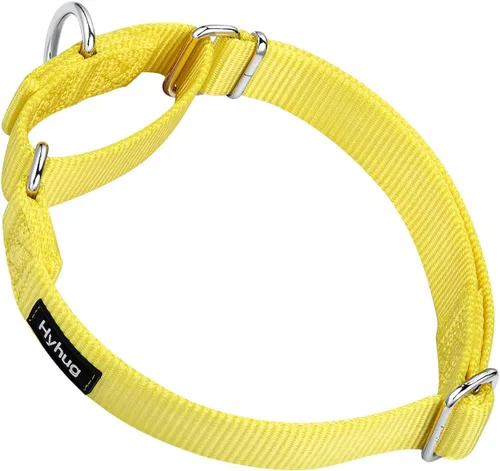 Miniatura 17 de Collar Hyhug Pets de nailon resistente, cómodo y seguro, para entrenamiento profesional, martingala, uso diario, para caminar, antiescape, para Azul