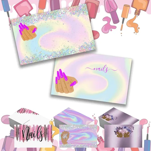 Miniatura 27 de Tarjetas de visita personalizadas de doble cara Papel mate profesional de 300 GSM para pequeñas empresas 3.5 x 2 pulgadas Hair Salon