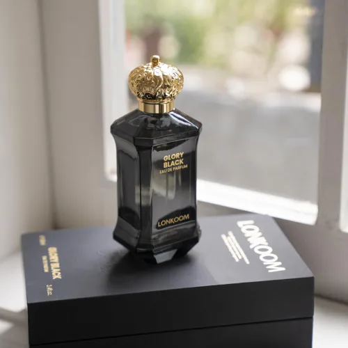 Miniatura 5 de Lonkoom Glory Black Perfume para hombres, 3.4 onzas líquidas, Eau De Parfum Spray fragancia de larga duración, notas amaderadas picantes de azafrán
