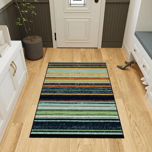 Miniatura 36 de Ottomanson Alfombras de 5 x 6 pies 6 pulgadas para sala de estar, alfombra de área para dormitorio, antideslizante, duradera y grande para zonas