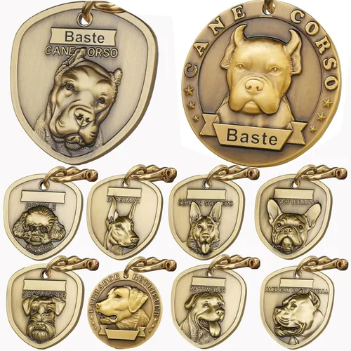 Miniatura 7 de Etiquetas para Perros Golden Retriever Personalizadas para Mascotas Etiqueta de Identificación de Nombre de Perro Grabada Personalizada de Cobre 023