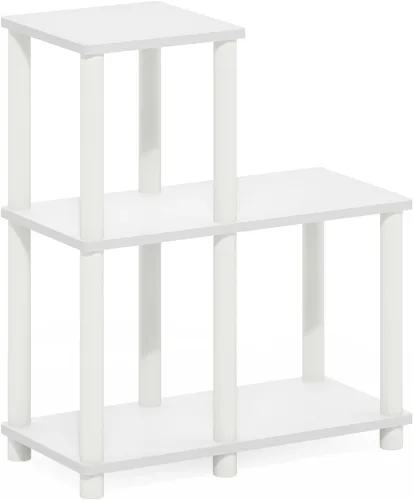 Miniatura 5 de Furinno Turn-N-Tube - Estantes de almacenamiento, estante para libros de 5 niveles, estante esquinero, estantes abiertos sin herramientas