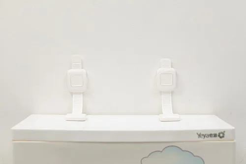 Miniatura 8 de YEYA Anclajes de muebles mejorados sin taladrar para bebés, correas ajustables antipunta, respaldo adhesivo fuerte, paquete de 4