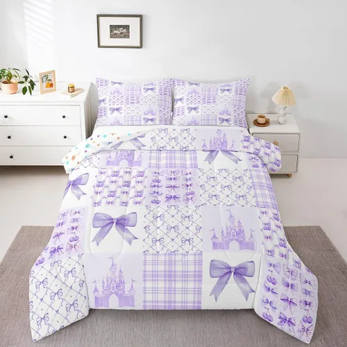 Miniatura 24 de Manfei - Juego de edredón para amantes de la gimnasia y la danza, tamaño individual, juego de ropa de cama romántica con diseño de cielo estrellado