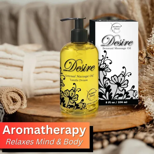 Miniatura 6 de Desire - Aceite de masaje sensual para una cita nocturna Perfecto para parejas Aceite corporal hidratante de vainilla Todo natural