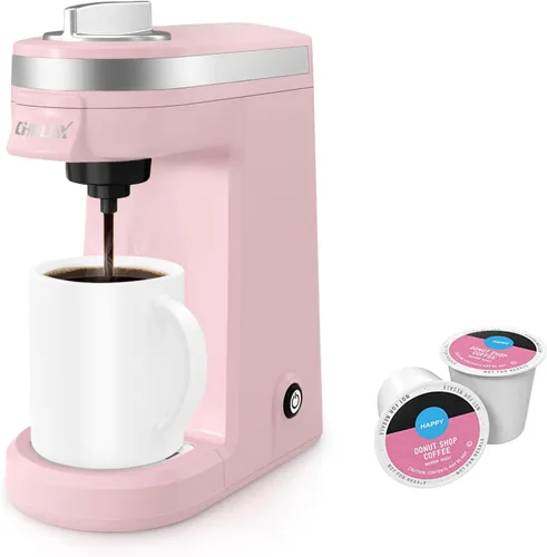 Miniatura 14 de CHULUX Mini cafetera para cápsulas K, cafetera de una sola porción para una taza americana, máquina de café ligera en cápsulas, aguamarina