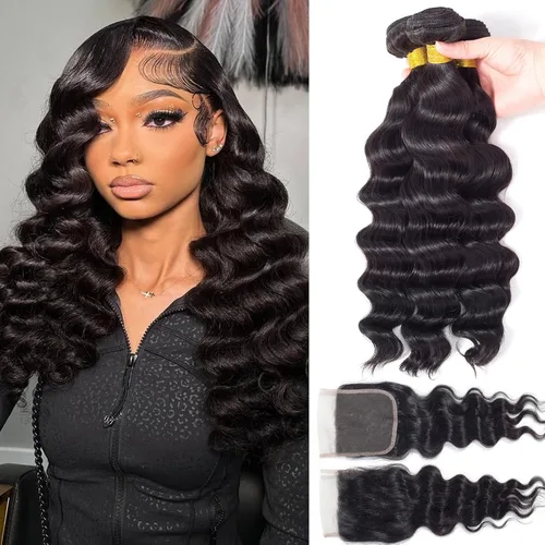 Miniatura 10 de Cabello Brasileño Ondulado Degradado de 2 Tonos 3 Paquetes Cabello Humano Virgen Remy Brasileño Paquetes de Tejido de Cabello Ondulado 100% Sin