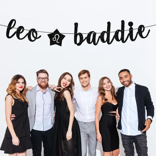 Miniatura 2 de Cartel de Leo Baddie, letrero de temporada Big Leo Energy/Leo, 12 constelaciones del zodiaco Leo, decoraciones de fiesta de cumpleaños temáticas