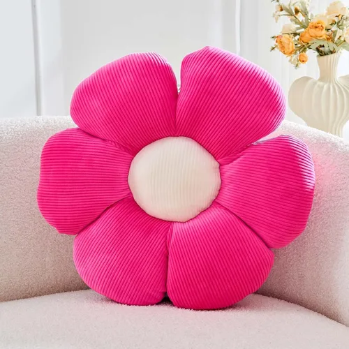 Miniatura 7 de Kcvvcr Almohada Decorativa de Flores, Almohada de Suelo Suave Blanca con Forma de 14.9" para Decoración del Hogar, Lindas Almohadas Decorativas