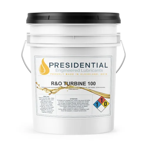 PRESIDENTIAL R&O Turbine Oil 100 - Turbinas de gas y vapor - Aceite de máquina de uso general para prevención y protección contra el óxido y la
