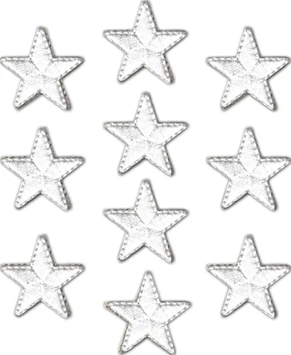 Miniatura 11 de Laughing Lizards Parches bordados con estrellas para planchar para ropa, chaquetas, mochilas y decoraciones (negro, 1 pulgada)