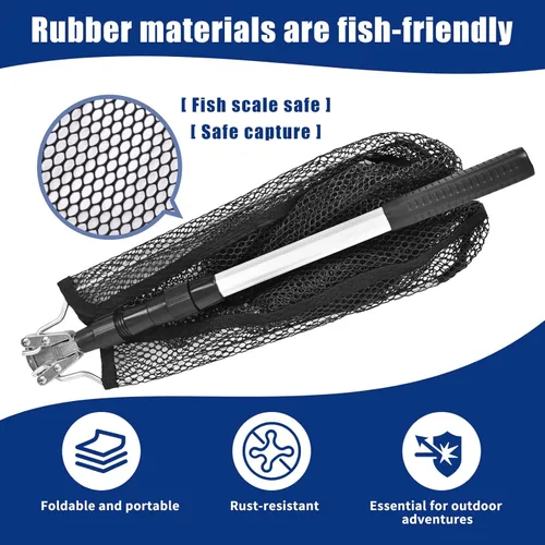 Miniatura 6 de Trampa de peces plegada de 32 x 10 pulgadas y trampa para cangrejos de 24 x 12 pulgadas, trampa plegable de 10 agujeros y 10 lados con trampa