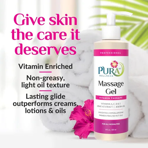 Miniatura 2 de Vitamin Therapy - Gel de masaje profesional de 8 onzas líquidas, terapia de masaje, tejido profundo, sin perfume, ingredientes naturales