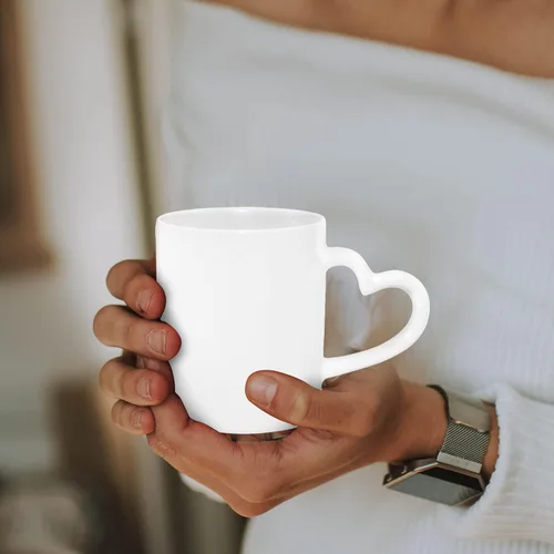 Miniatura 2 de MR.R Juego de 36 tazas de café de cerámica blanca con mango de corazón para lavavajillas de 11 onzas en blanco para lavavajillas, taza clásica de 2