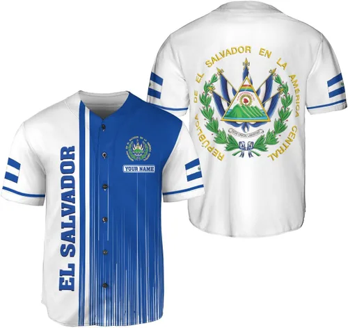 Camiseta personalizada de béisbol de El Salvador, camiseta de bandera de El Salvador, camiseta del orgullo salvadoreño, camiseta de El Salvadoreña