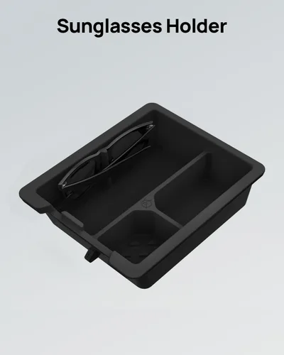 Miniatura 6 de HALOBLK Bandeja organizadora de consola central, diseño extraíble de dos niveles compatible con Tesla Model 3 (2021-2023) Modelo Y (2021-2024)