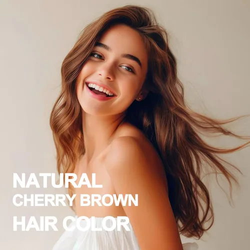 Miniatura 3 de Champú de tinte para el cabello 3 en 1, tinte natural marrón cereza para hombres y mujeres, champú de tinte de larga duración para cabello teñido