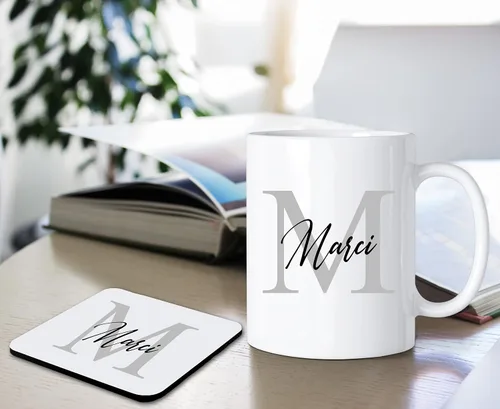Miniatura 4 de SANTANNA Taza personalizada para hombres, iniciales personalizadas con nombre de café de cerámica (sus estilos favoritos)