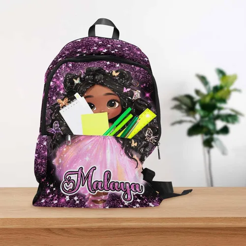 Miniatura 209 de Texto personalizado Elefante desgaste gafas mochila mochila mochila casual Daypack bolsa para mamá niñas, color86-4, Mochilas Daypack