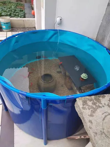 Miniatura 3 de WANLIAN Piscina Sobre el Suelo de Lona Estanque de Peces Circular Piscina de Engrosamiento Grande Plegable Exterior Lona para Cultivo de Koi Riego