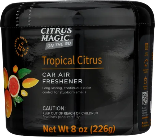 Miniatura 9 de Citrus Magic On The Go - Ambientador sólido absorbente de olores, lujoso automóvil nuevo, 8 onzas, paquete de 3