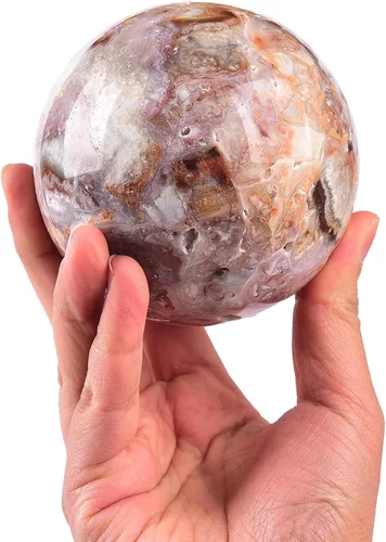 Miniatura 137 de JIC Gem Esfera de cristal de cuarzo Pietersite, bola de cristal decorativa azules y marrones dorados para meditación, decoraciones de mesa