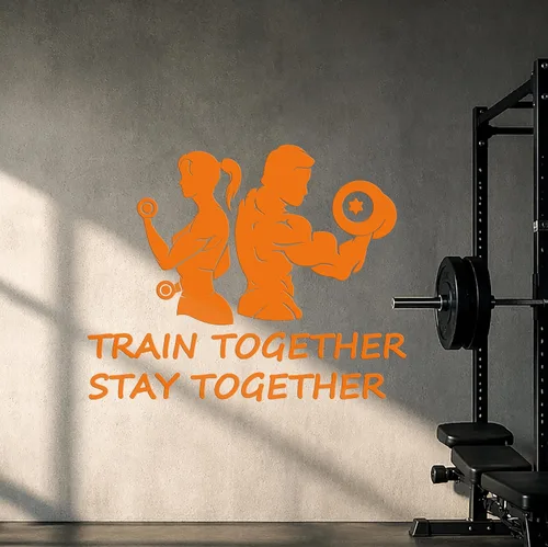 Miniatura 5 de Vinilo adhesivo para pared, gimnasio en casa, pareja, fitness, culturismo, cita deportiva, pegatinas de arte, mural, decoración grande (ig5574)