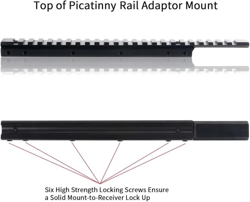 Miniatura 2 de Picatinny Rail Dovetail to Picatinny Adapter for 11mm to 20mm Converter Rail Mount, Lightweight Rail Mount for 1913 Rails