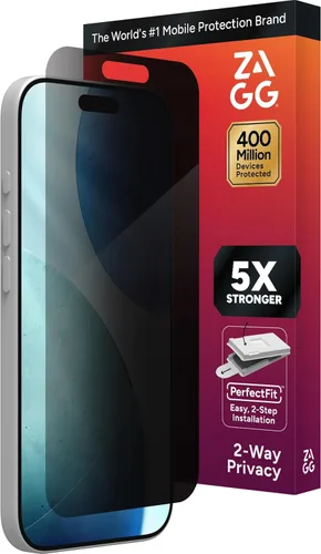 Miniatura 50 de ZAGG Glass Elite - Protector de pantalla para iPhone 16 Pro, 5 veces más fuerte, bordes reforzados, vidrio templado ultra fuerte, resistente a