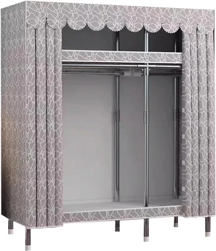 Miniatura 13 de large closets Portable Wardrobe Closet Thickened Steel Pipe Clothes Closet for Bedroom Hanging Large Closet Lightweight Portable Closet Space-saving