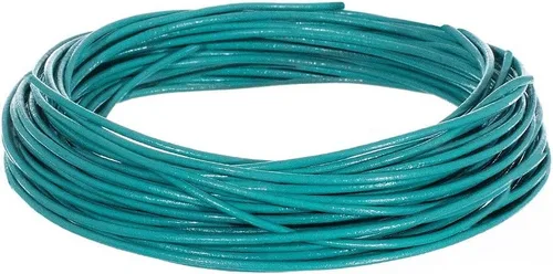 Miniatura 17 de Tiras redondas de cuero genuino de 0.079 pulgadas para pulseras, collares, cuentas y otras joyas – 10 yardas / 29.9 ft – turquesa
