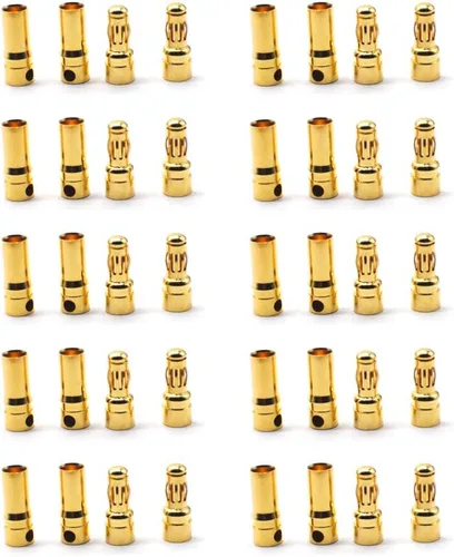 Miniatura 4 de 10 pares EC3 conector 0.138 in oro bala banana enchufe hembra macho RC ESC LIPO batería motor eléctrico avión Quadcopter piezas DIY