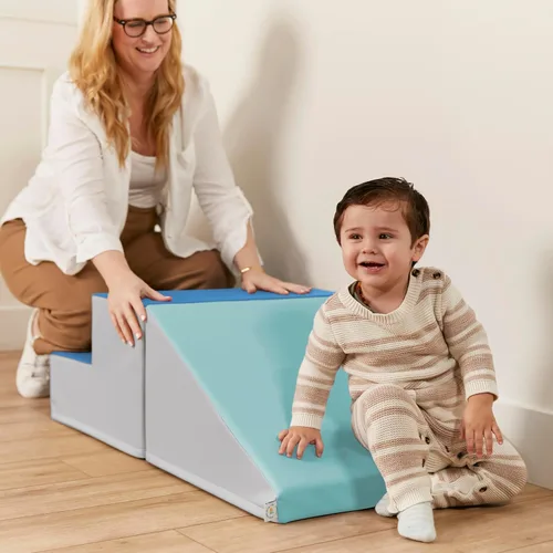 Miniatura 9 de ECR4Kids Softzone Little Me Climb and Slide, conjunto de juego para niños pequeños, contemporáneo, 2 piezas