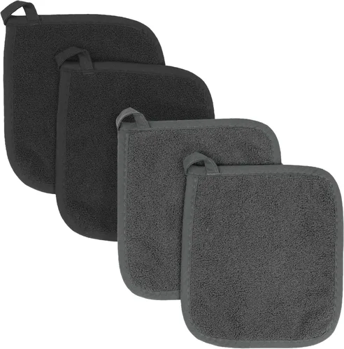 Miniatura 9 de RITZ Agarraderas para ollas y salvamanteles de rizo: Resistente al calor sin igual, duradero 100% algodón – Diseñado ergonómicamente para un agarre