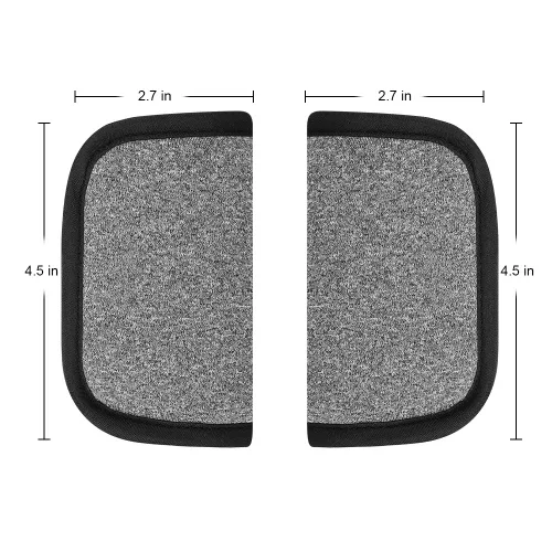 Miniatura 5 de Accmor Fundas de correa de asiento de automóvil para bebés y niños, fundas de correa de asiento de automóvil, almohadillas de hombro, fundas de Gris