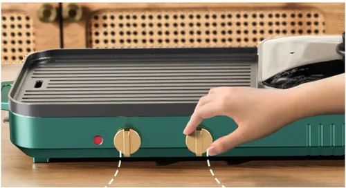 Miniatura 3 de HBJWOV - Estufa eléctrica de barbacoa para el hogar, sin humo, para enjuagar y hornear
