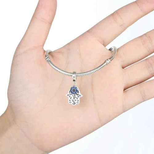 Miniatura 4 de Abalorio de plata de ley 925 con diseño de Hamsa para pulsera Pandora plata de ley Plateado YC-36543561