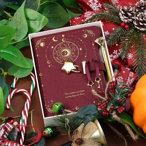 Miniatura 2 de Hoci Poci Diario con Cerradura y Llaves para Niñas Ideas de Regalo, Diario de 360 Páginas de Papel Kraft para Mujeres, Cuaderno Rellenable B6
