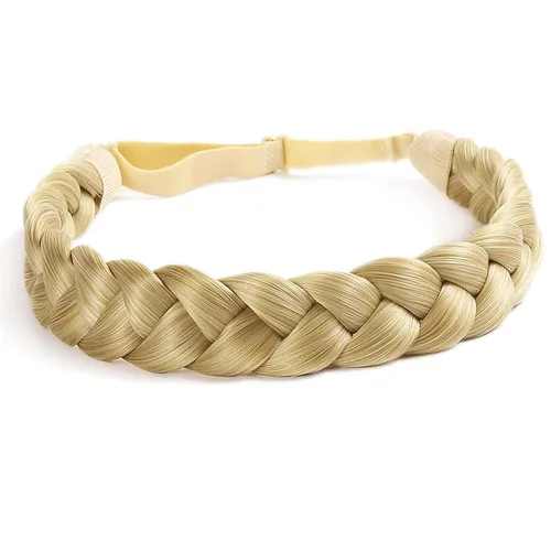 Miniatura 13 de Diadema trenzada para mujer, 3 hebras, sintéticas, trenzadas, diademas elásticas para el cabello, accesorios para el cabello a la moda