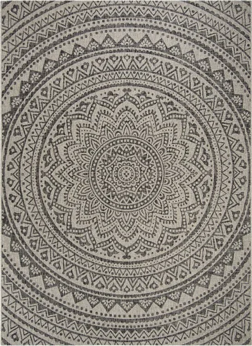 Miniatura 43 de SAFAVIEH Alfombra lavable para exteriores, colección Courtyard - Pasillo de 2.3 x 8 pies, color beige claro y marrón claro, no desprende pelusa