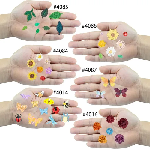 Miniatura 7 de Moldes de silicona para fondant de hojas de rosas e insectos, paquete de 6 44 cavidades para resina UV, resina epoxi para fundición de joyas
