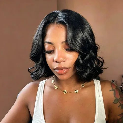 Pelucas Douyin de llevar y usar sin pegamento de cabello humano predepiladas y precortadas onda corporal 2x6 con cierre de encaje HD de 30.48 cm con