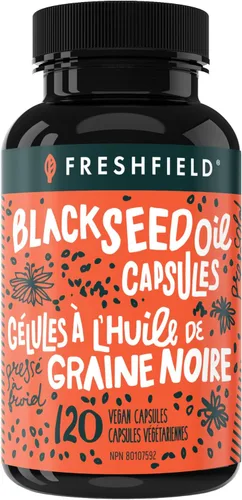 Freshfield Aceite de semilla negra: timoquinona, premium (aceite de semilla de comino negro, Nigella sativa) | prensado en frío | vegano | ultra