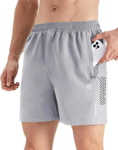 Pantalones cortos deportivos para hombre, pantalones cortos de entrenamiento para correr, tenis, gimnasio, 5, 7, 9 pulgadas, cómodos, ligeros, 3